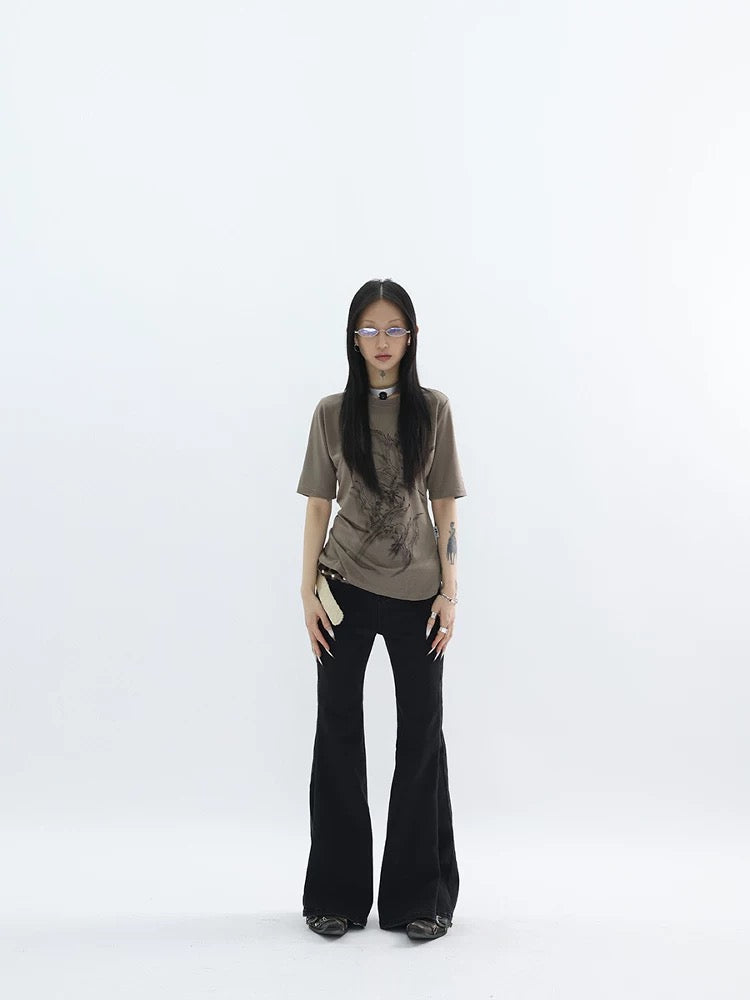 BLACK FLARE DENIM