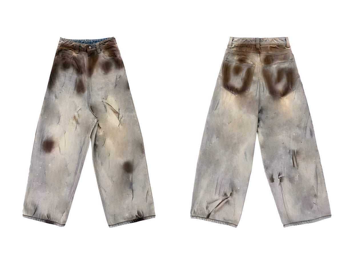 DIRTY DYED LOOSE DENIM