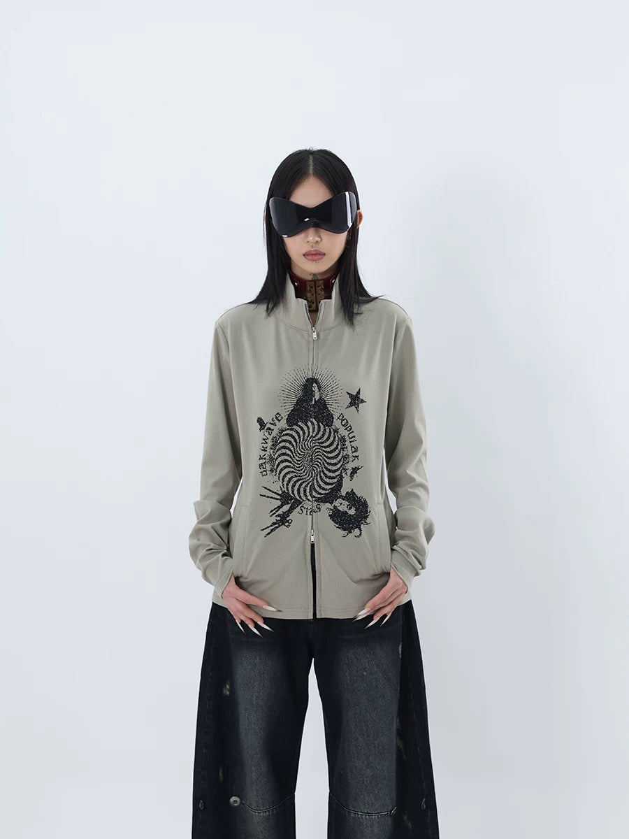 CHAOS ZIPPER TOP