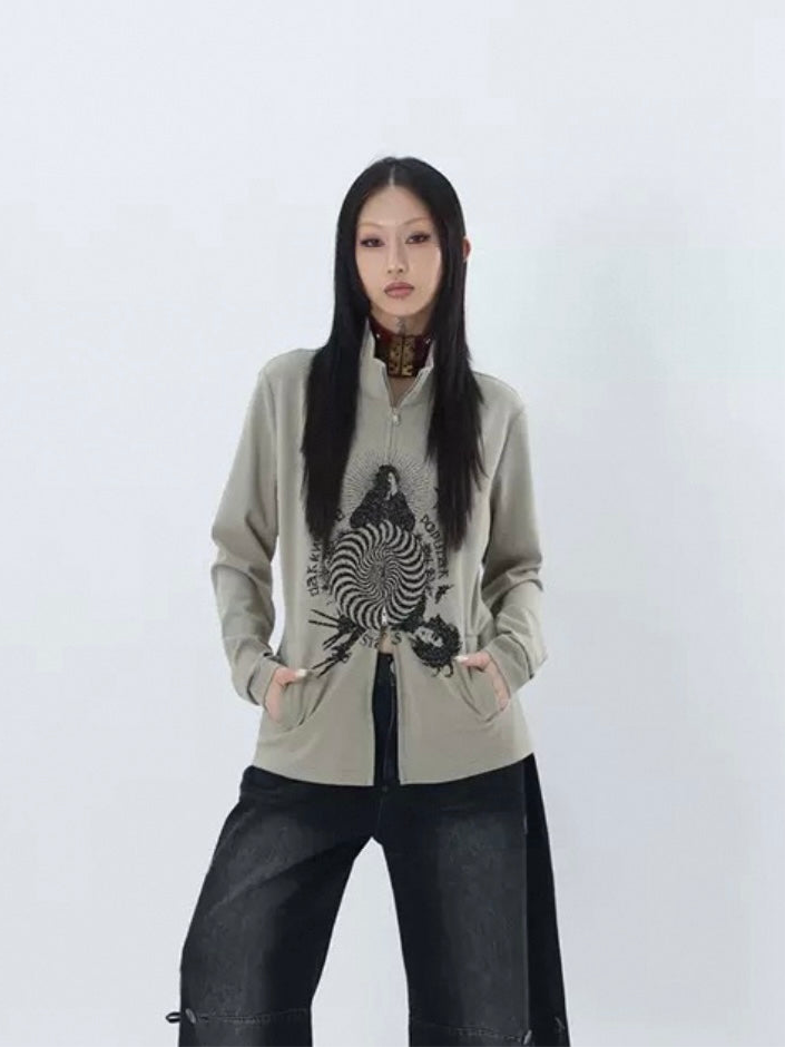 CHAOS ZIPPER TOP