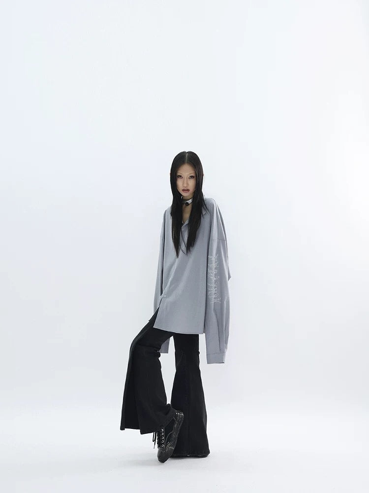 BLACK FLARE DENIM
