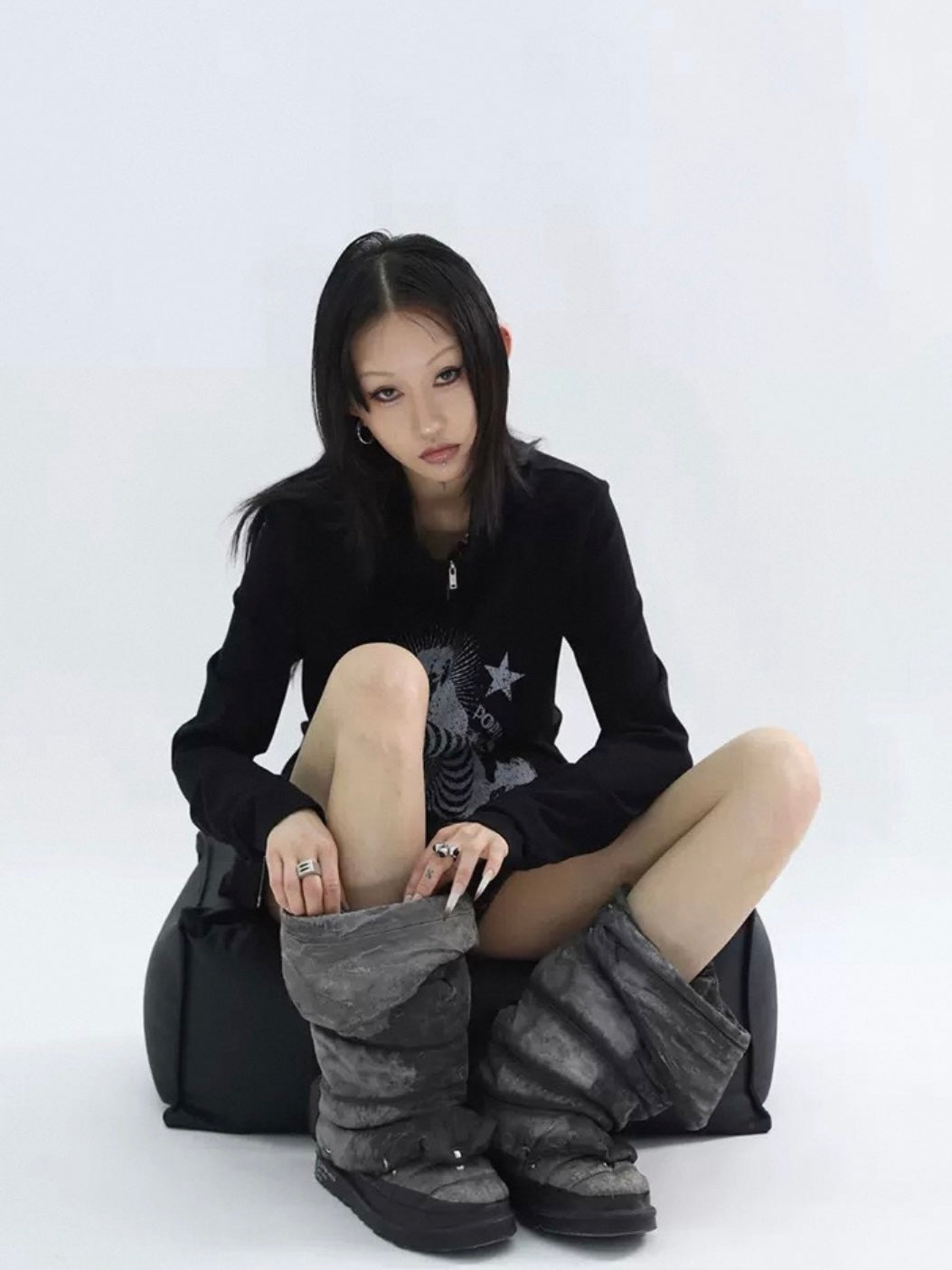 CHAOS ZIPPER TOP
