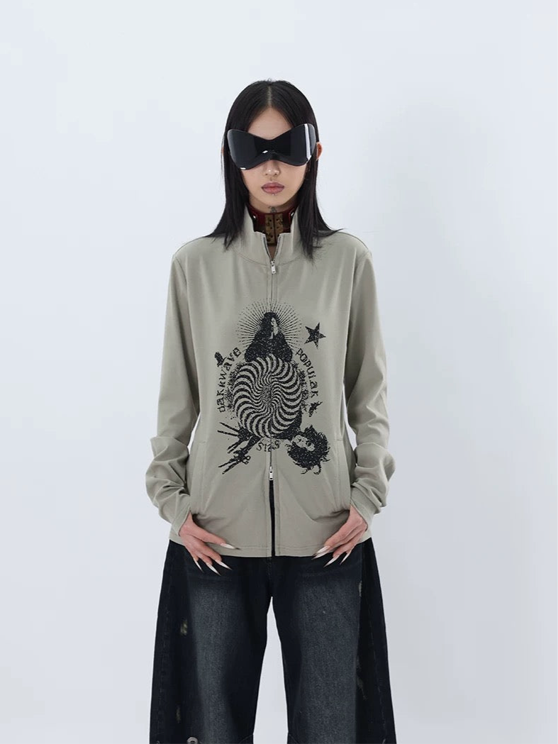 CHAOS ZIPPER TOP