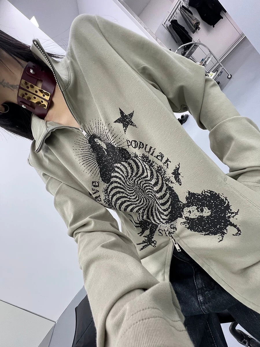 CHAOS ZIPPER TOP