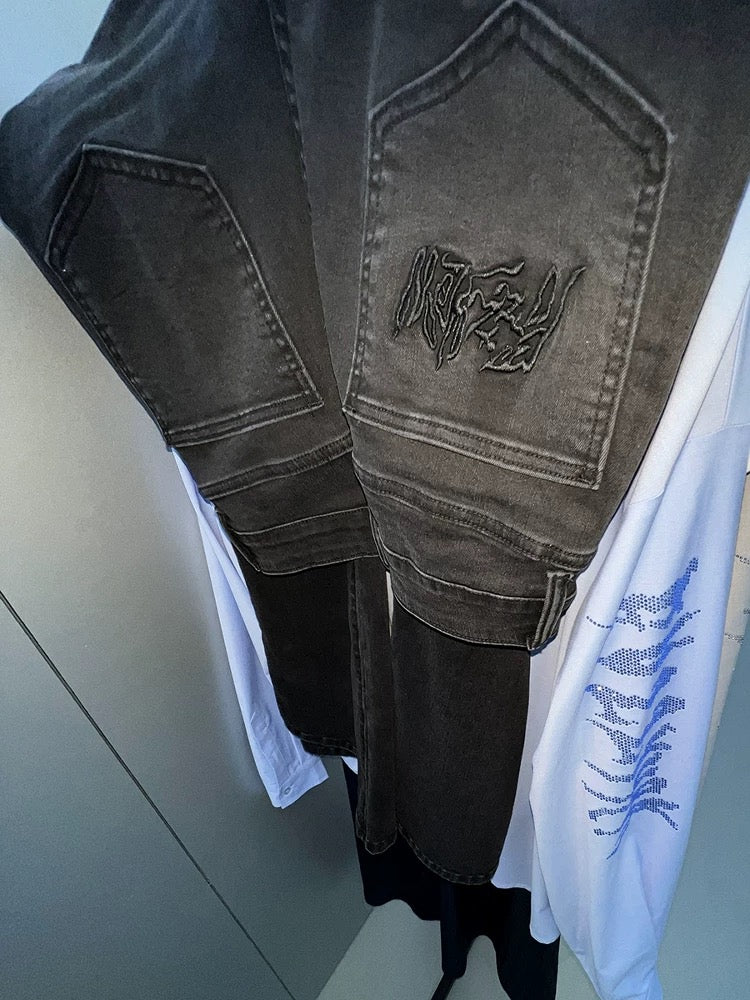 BLACK FLARE DENIM