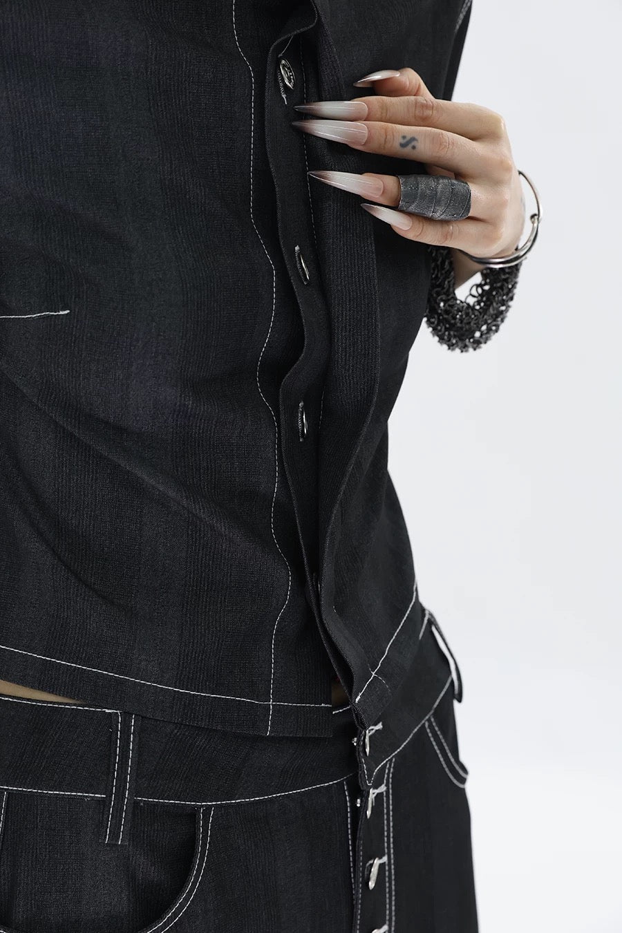 BUTTON DENIM SET