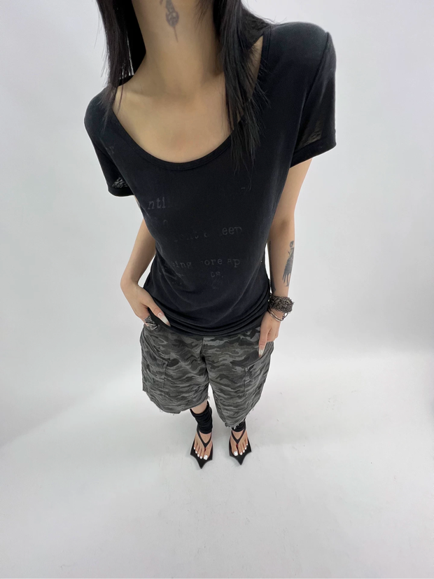 SHEER GRAPHIC TEE