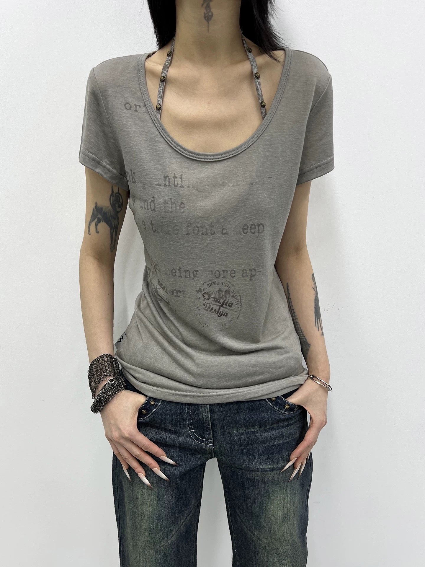 SHEER GRAPHIC TEE