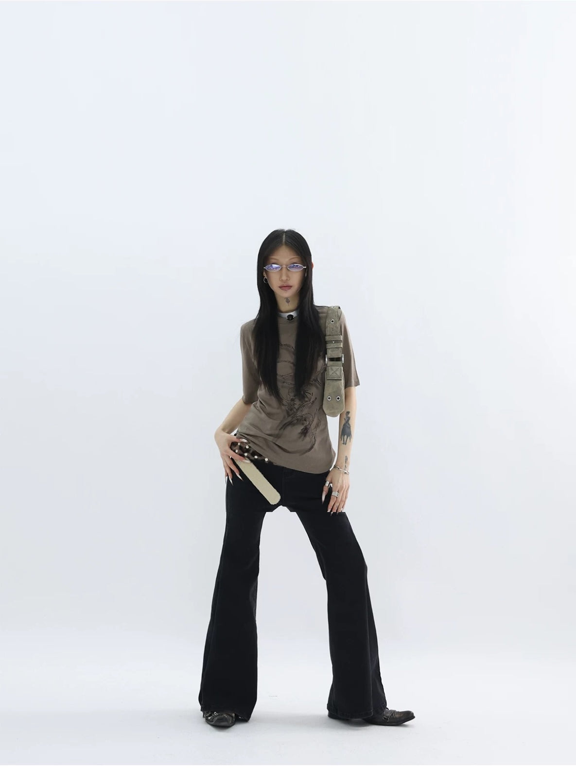BLACK FLARE DENIM