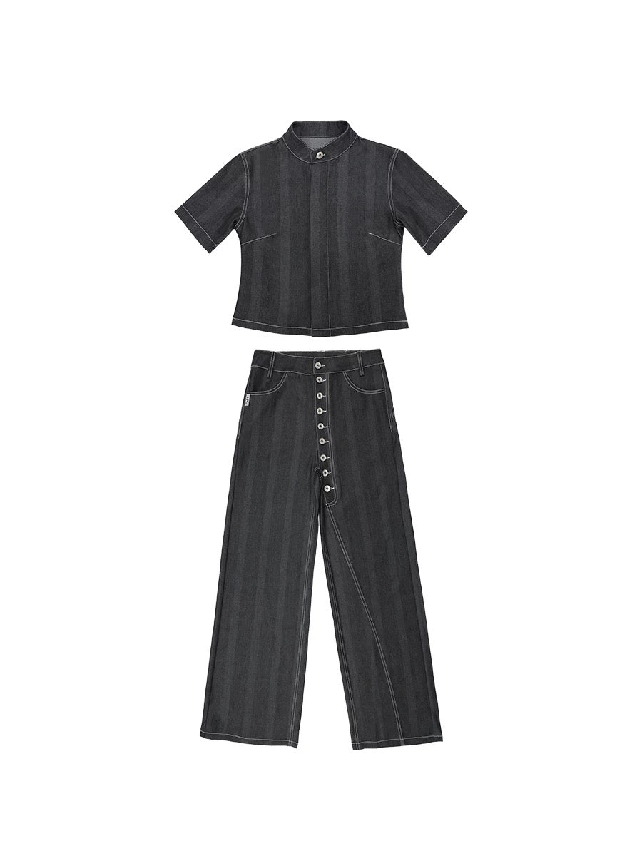 BUTTON DENIM SET