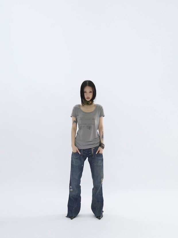 SHEER GRAPHIC TEE