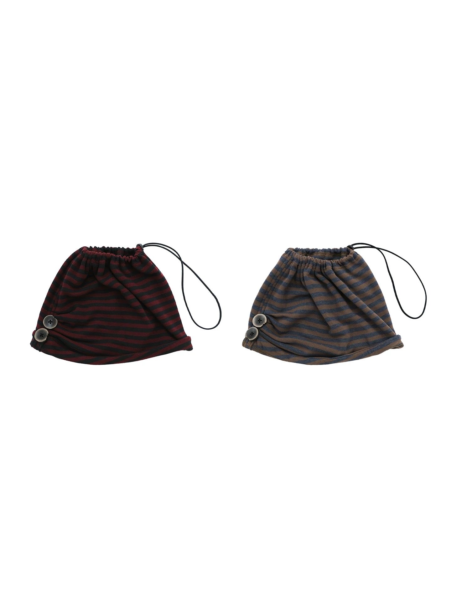 STRIPE BUTTON BEANIE