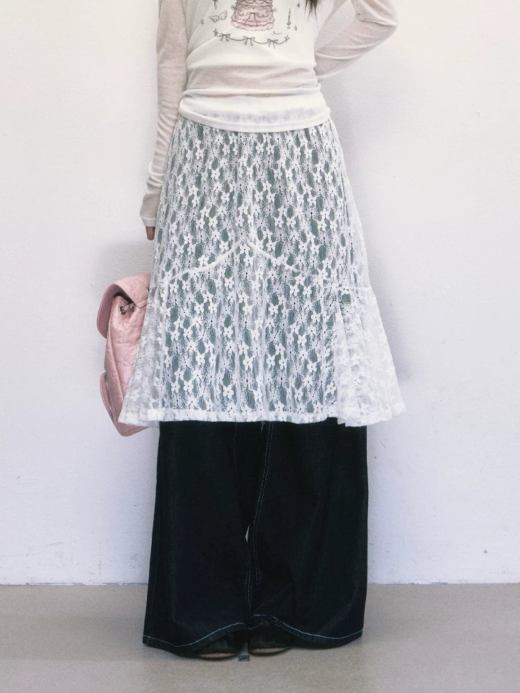 LACE A-LINE SKIRT