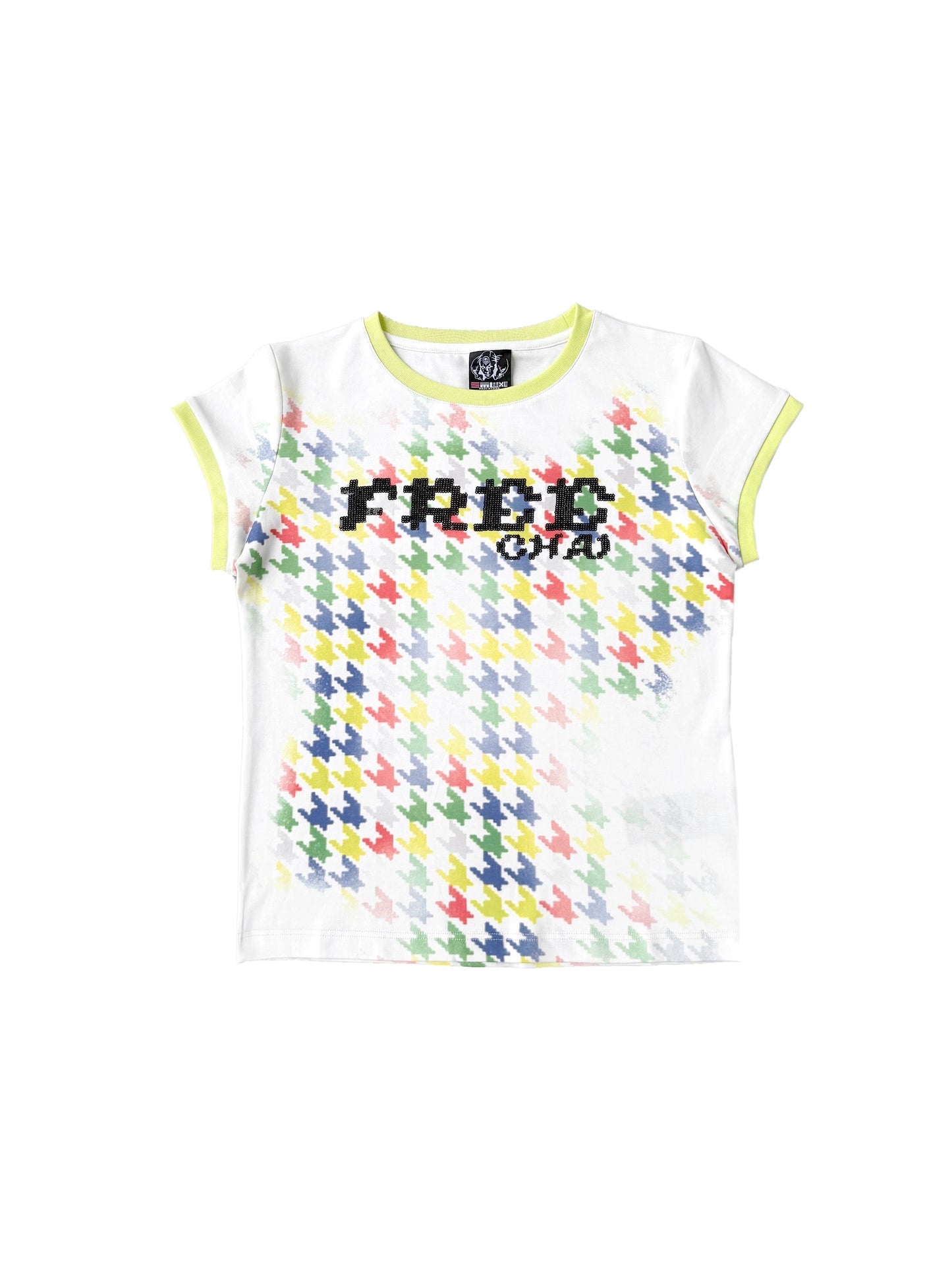 COLORFUL BIRDCAGE EMBROIDERED T-SHIRT