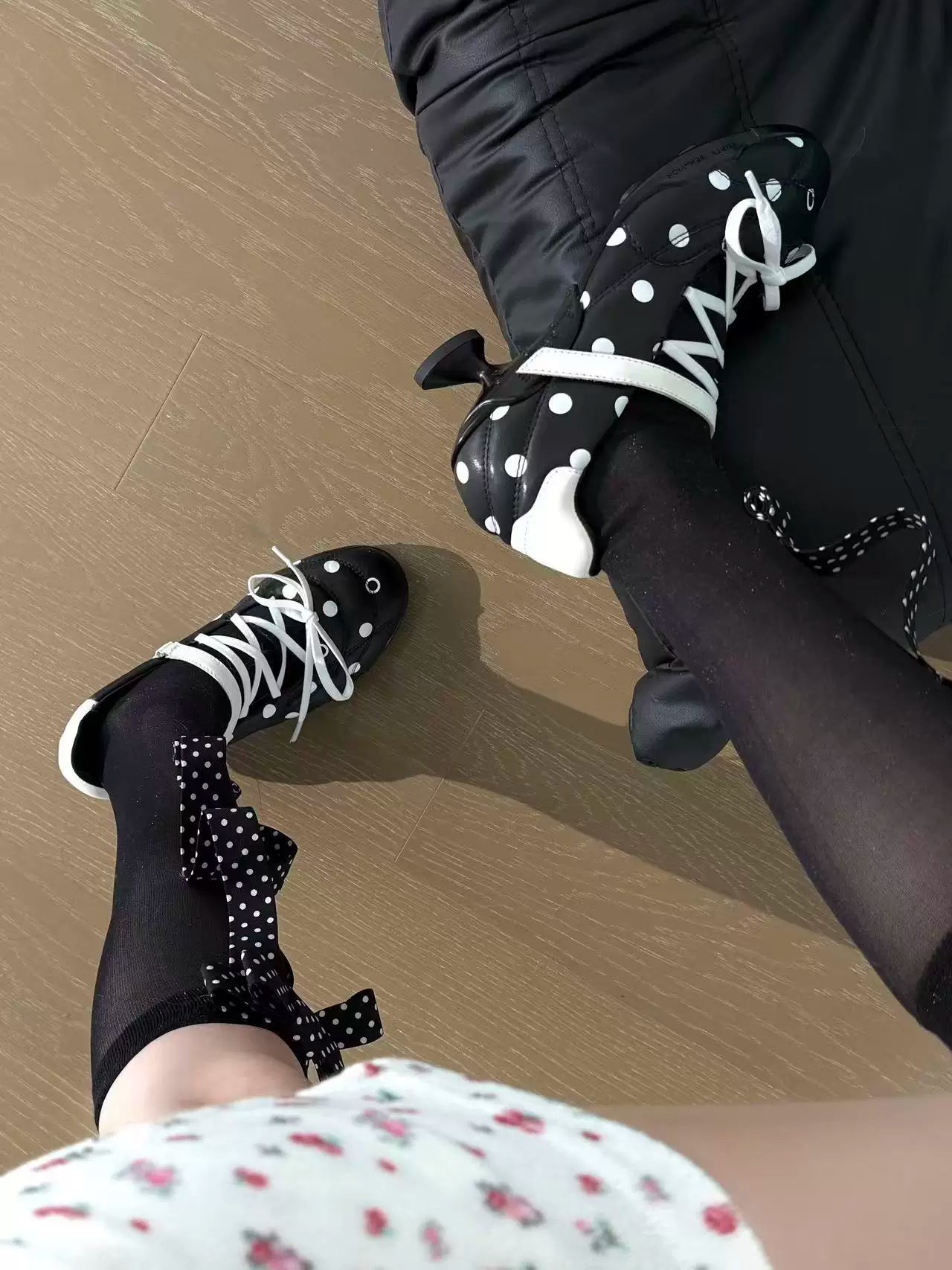 POLKA DOT SPORT BALLET SHOES