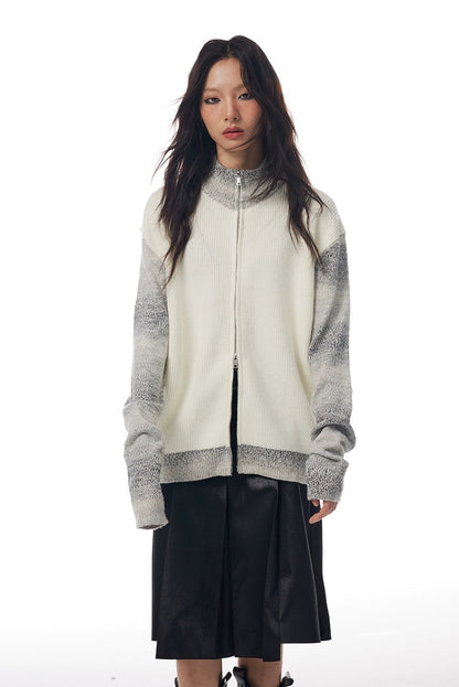 MIST TONE ZIP KNIT