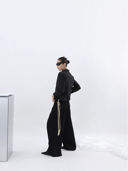 BLACK FORMAL TROUSERS