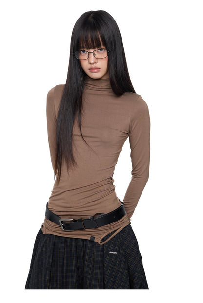 LAYERED MOCK NECK TOP