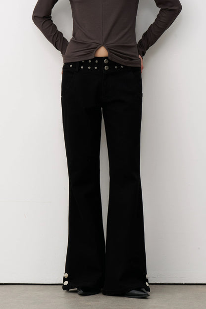 STUDDED FOR FLARE PANTS