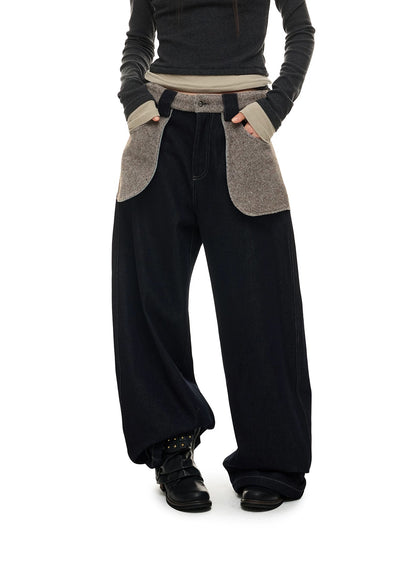 TWO-TONE POCKET JEANS