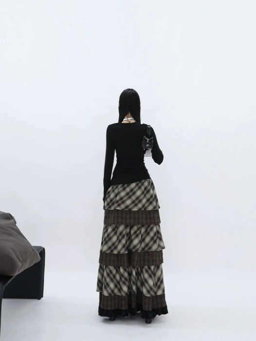 RUSTIC STACK MAXI SKIRT