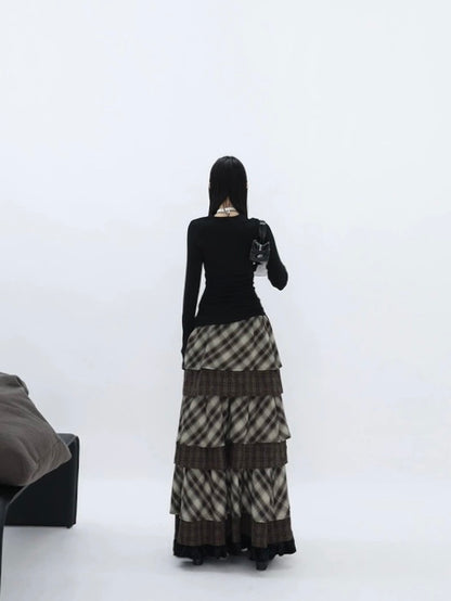 RUSTIC STACK MAXI SKIRT