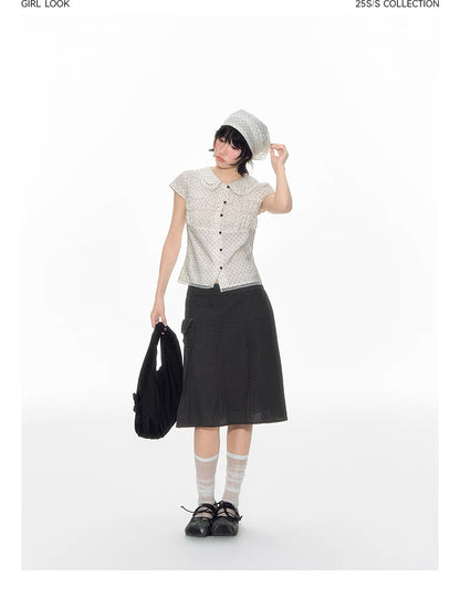 PLEATED LOW WAIST SUMMER SKIRT