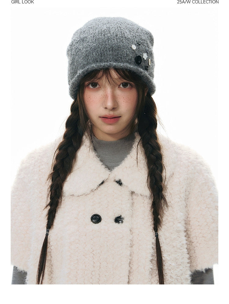 DECORATED SOFT KNIT BEANIE