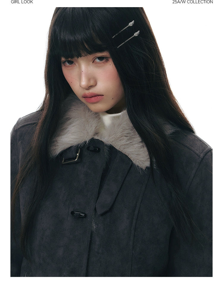 WARM FUR COTTON COAT