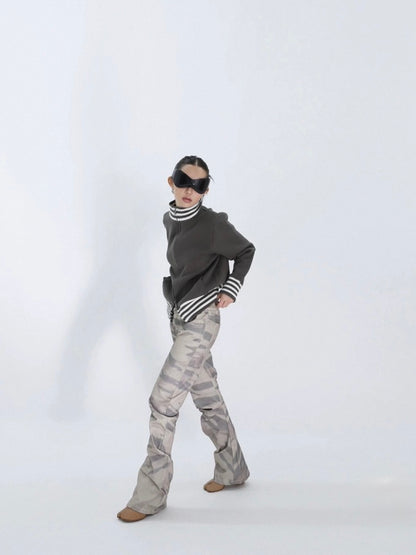 BURN MARK FLARE PANTS