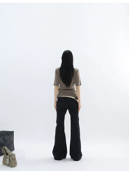 BLACK FLARE DENIM