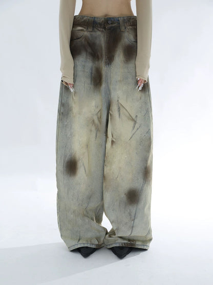 DIRTY DYED LOOSE DENIM