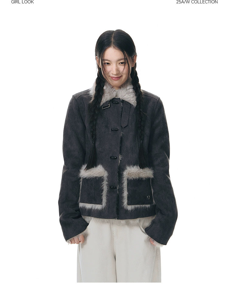 WARM FUR COTTON COAT