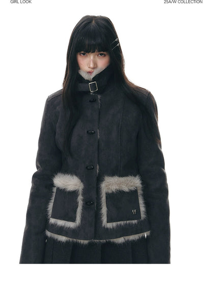 WARM FUR COTTON COAT