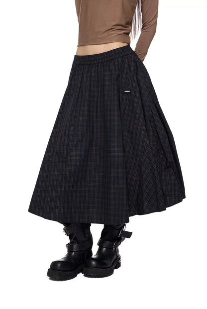 PLAID PLEATED SKIRT