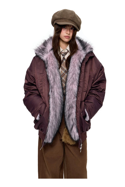 HEAVY FUR BOMBER JACKET