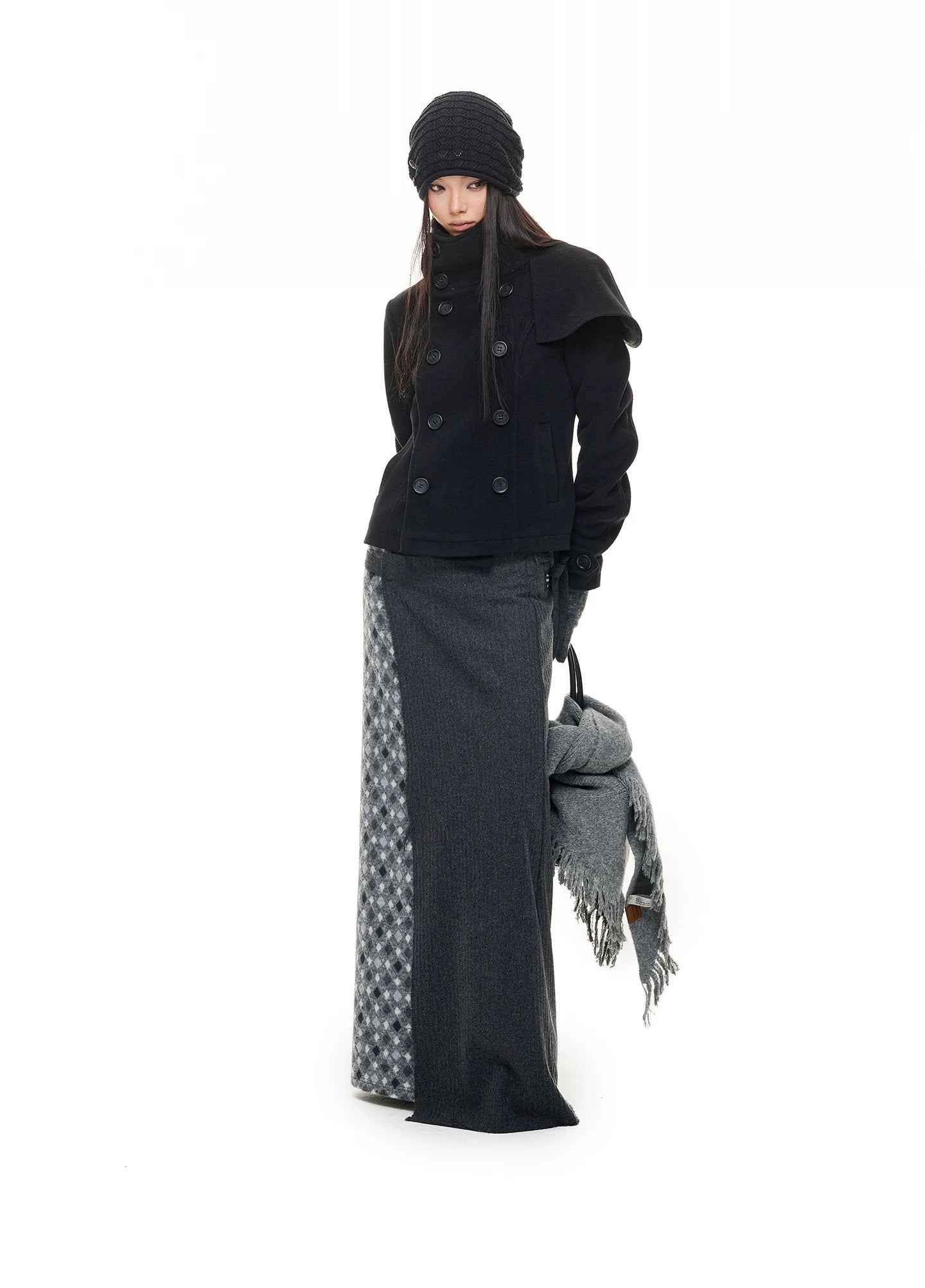 PATCHWORK HALF SKIRT