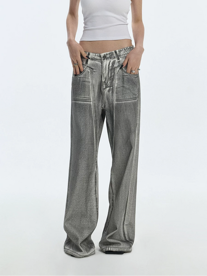 SILVER WASHED JEANS