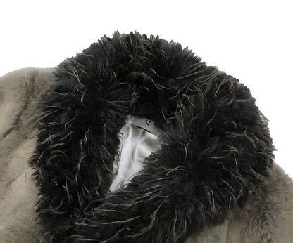 THICK FUR COLLAR COAT