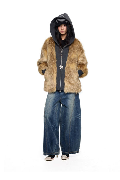 FUR OVER HOOD ZIP