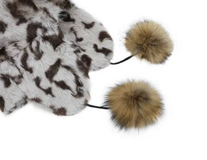 LEOPARD PLUSH CAP & BELT