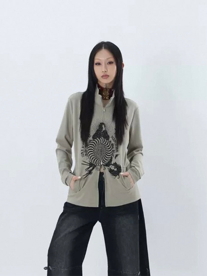 CHAOS ZIPPER TOP