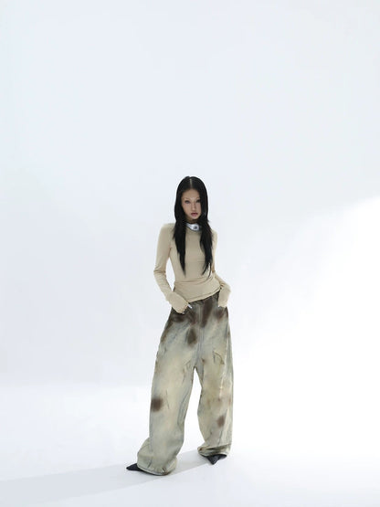 DIRTY DYED LOOSE DENIM