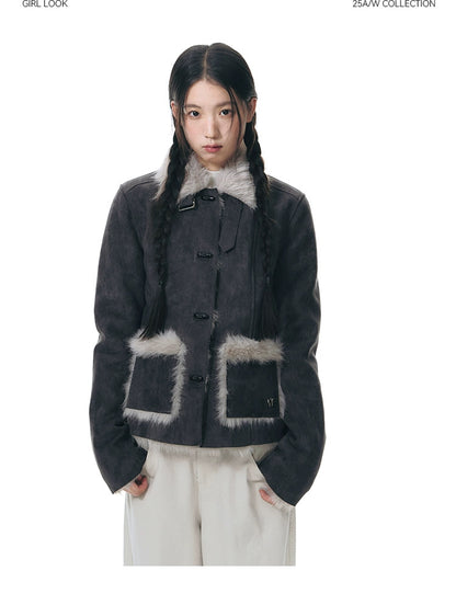 WARM FUR COTTON COAT