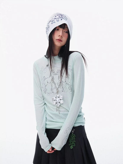 AIR EMBROIDERY LONG SLEEVE T