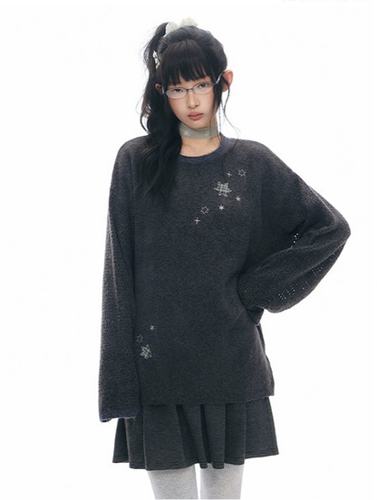STAR-DUST KNIT SWEATER
