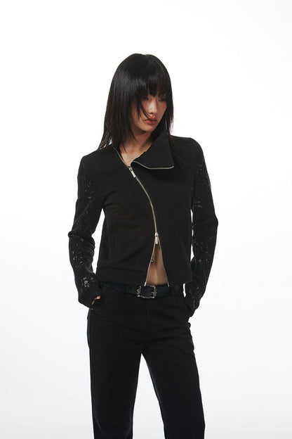 DIAGONAL BODYCON JACKET