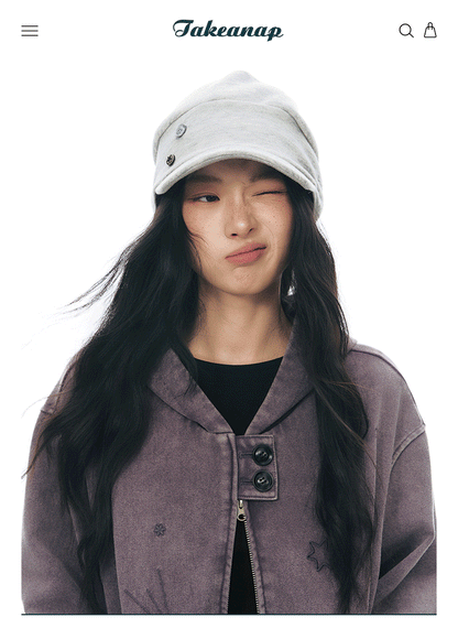 PLAID-TAB HOODED ZIP