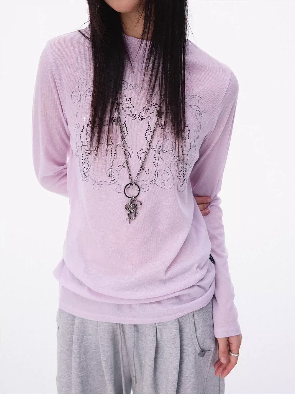 AIR EMBROIDERY LONG SLEEVE T