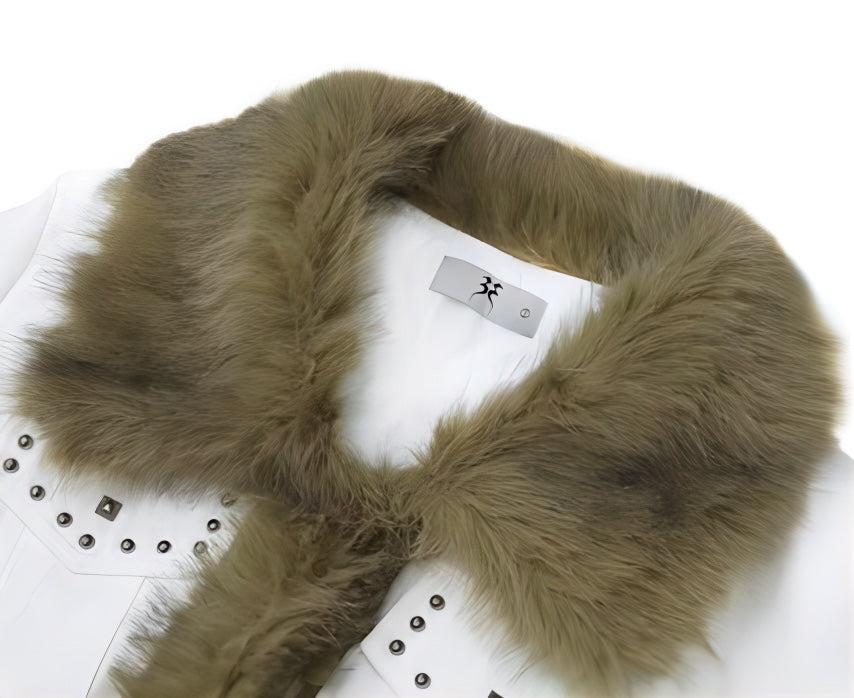 STUDDED FUR JACKET